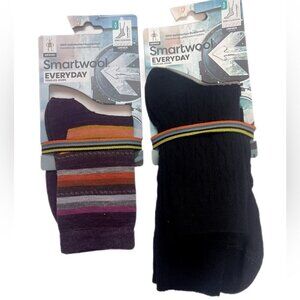 NWT 2 x Smartwool Everyday Merino Comfort Mesh Zones Unisex Crew Height Socks S